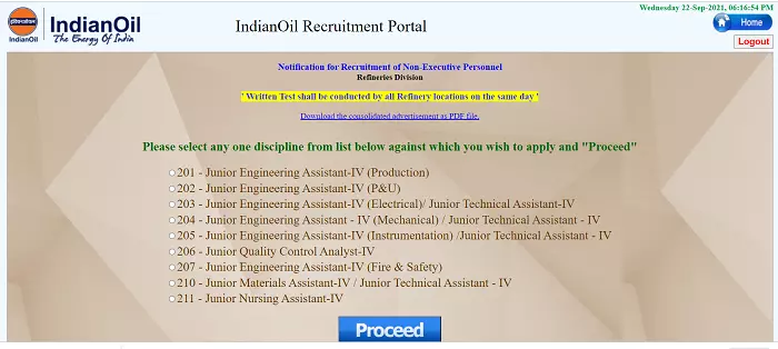 iocl Online apply